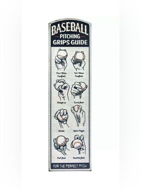 Baseball Pitching Grips Guide Perfect Pitch Metal Sign Open Road Sports Decor